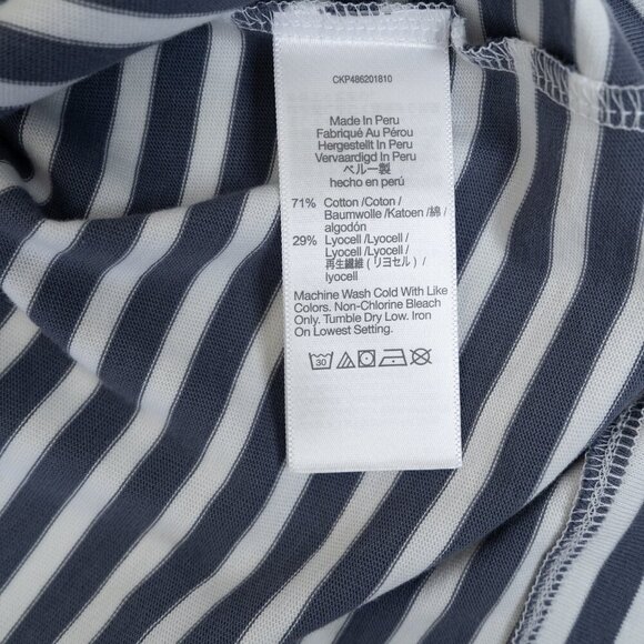 Madewell Blue and White Striped Muscle Tee - Picture 11 of 12